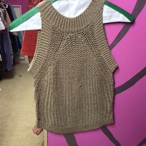 tan knit top